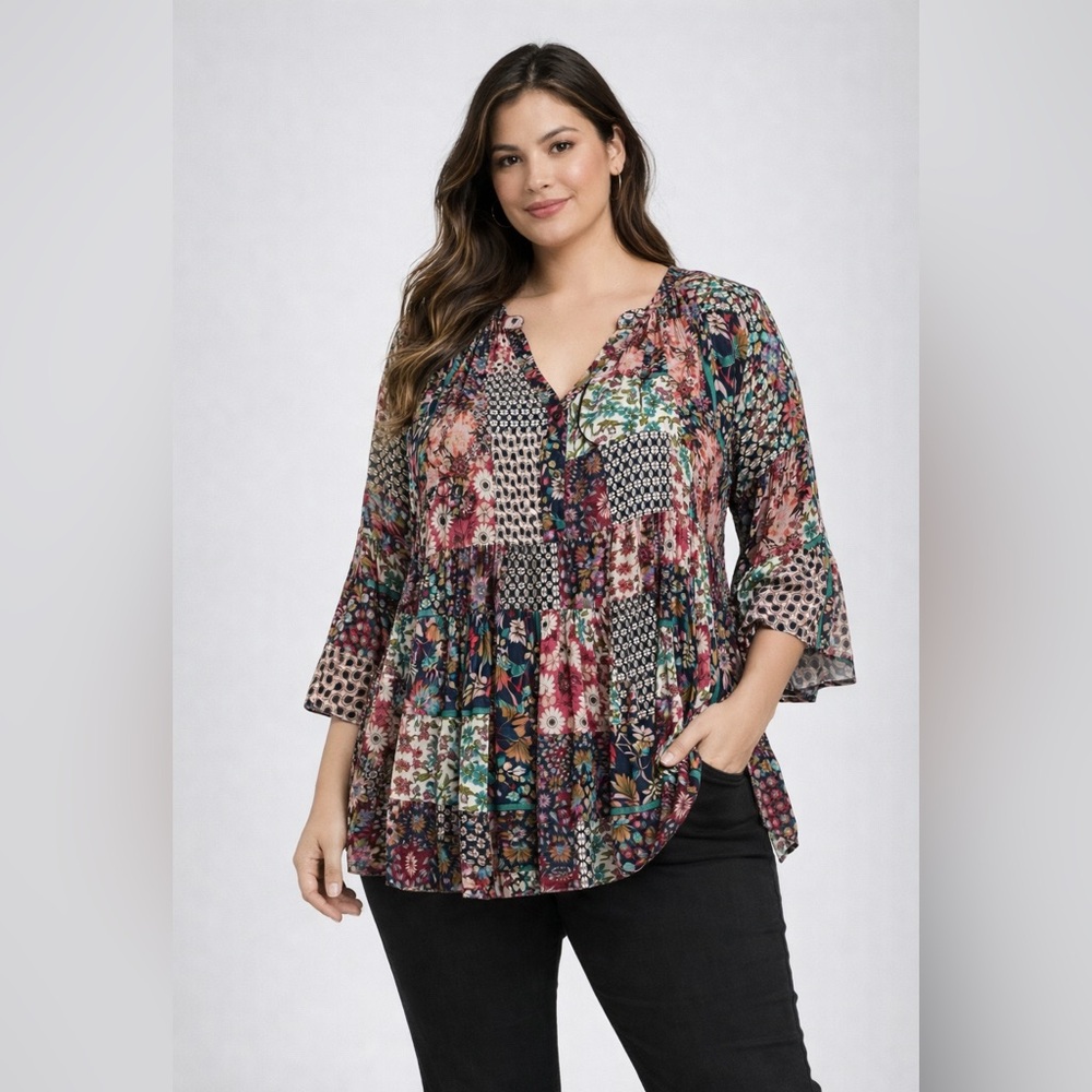 Floral Multicolor Women's Top - Picture 13 of 16